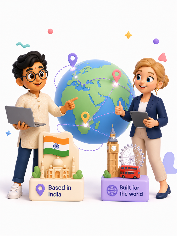 Based in India, built for the world — global technology delivery